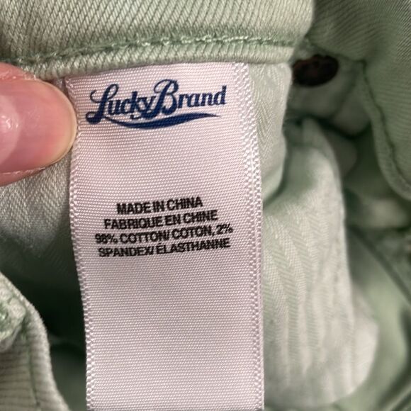 Lucky Brand Zoe Straight Crop Jeans in Mint Green sz 10/30 - Picture 15 of 16
